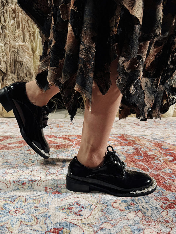 〈Pre Order〉Pearl Edge Lace-Up Shoes
