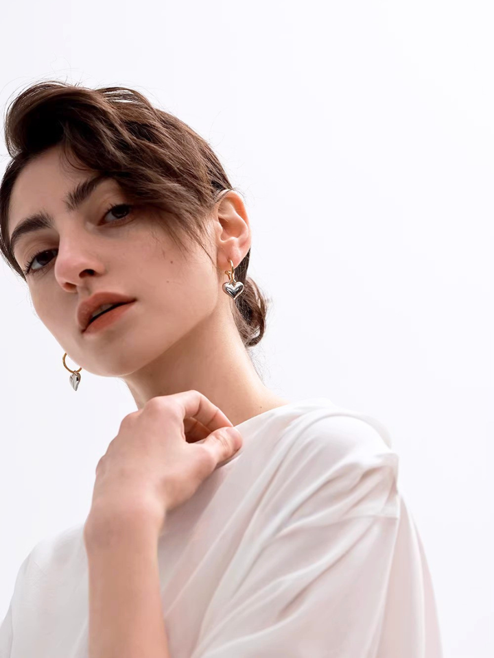 【EGO ACC】Heart Drop Hoop Pierce