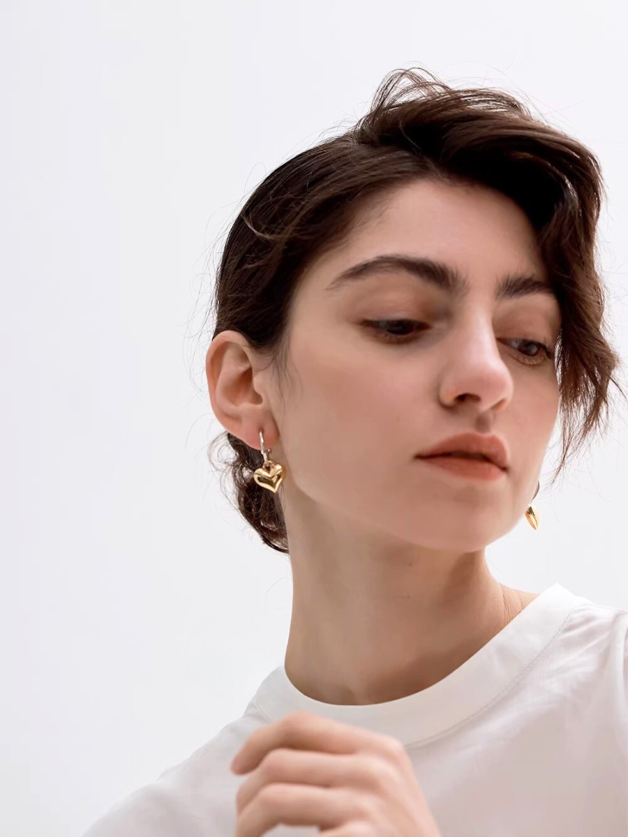 【EGO ACC】Heart Drop Hoop Pierce