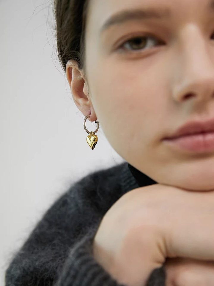 【EGO ACC】Heart Drop Hoop Pierce