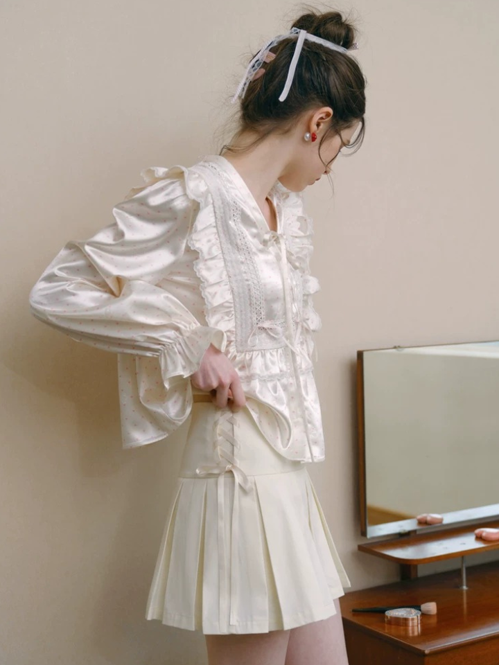 Satin Frill Detail Blouse