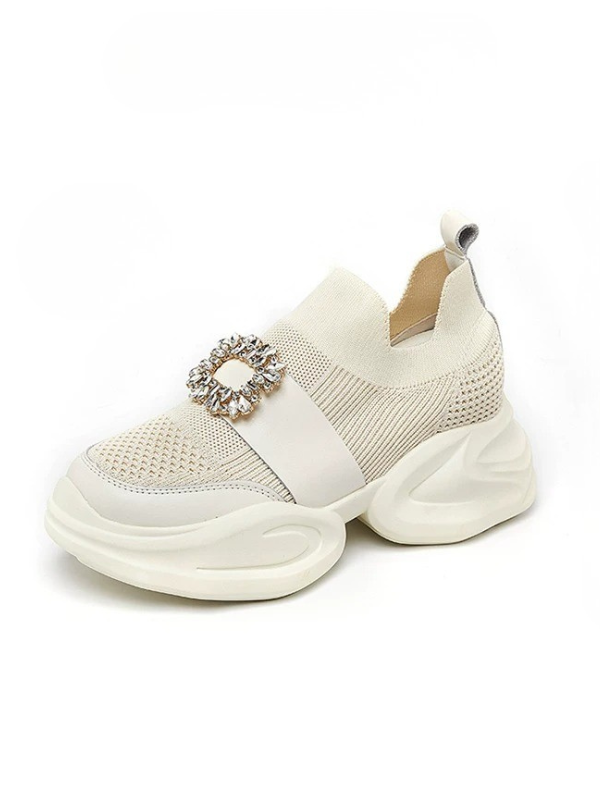 Ornament Buckle Slip-on Sneakers