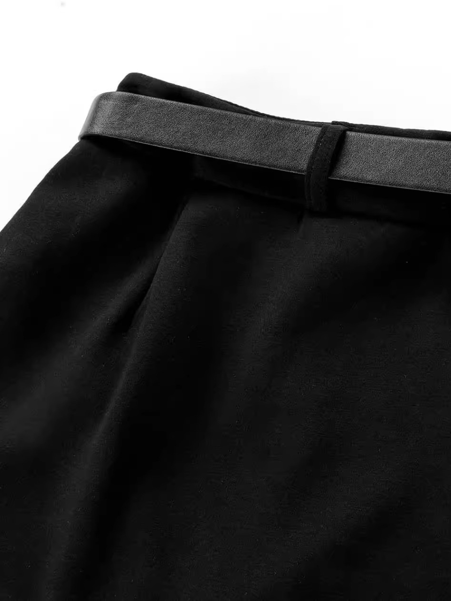 Layered Skirt Flare Pants