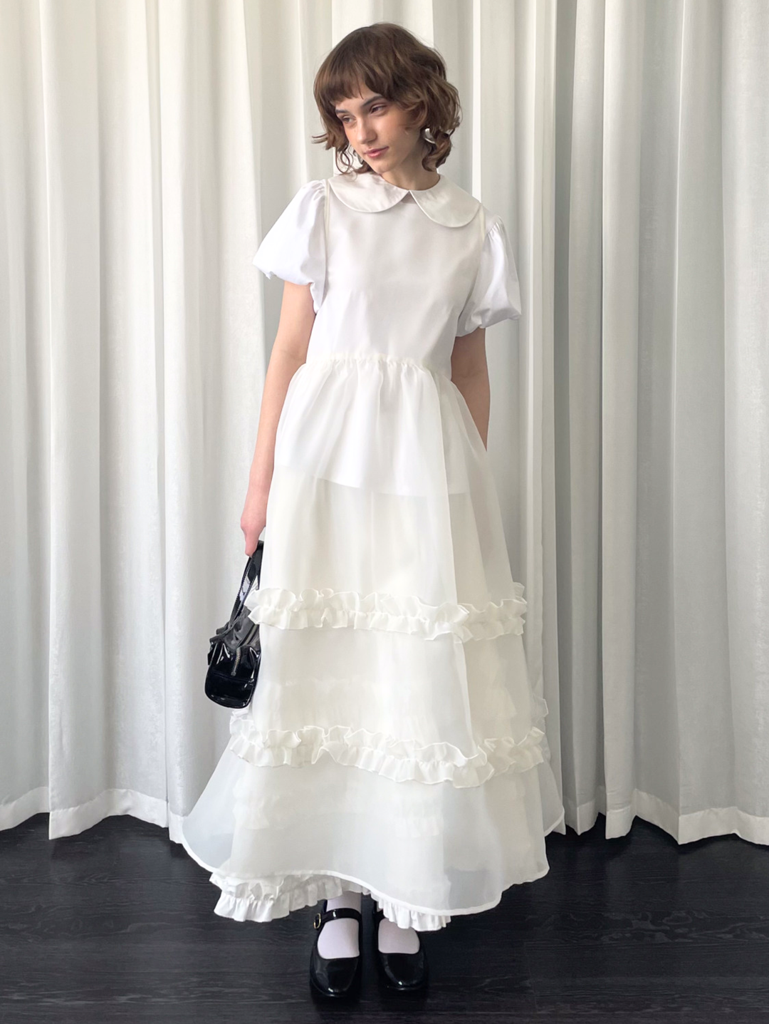 【Loose Smell】Sheer Frill Dress