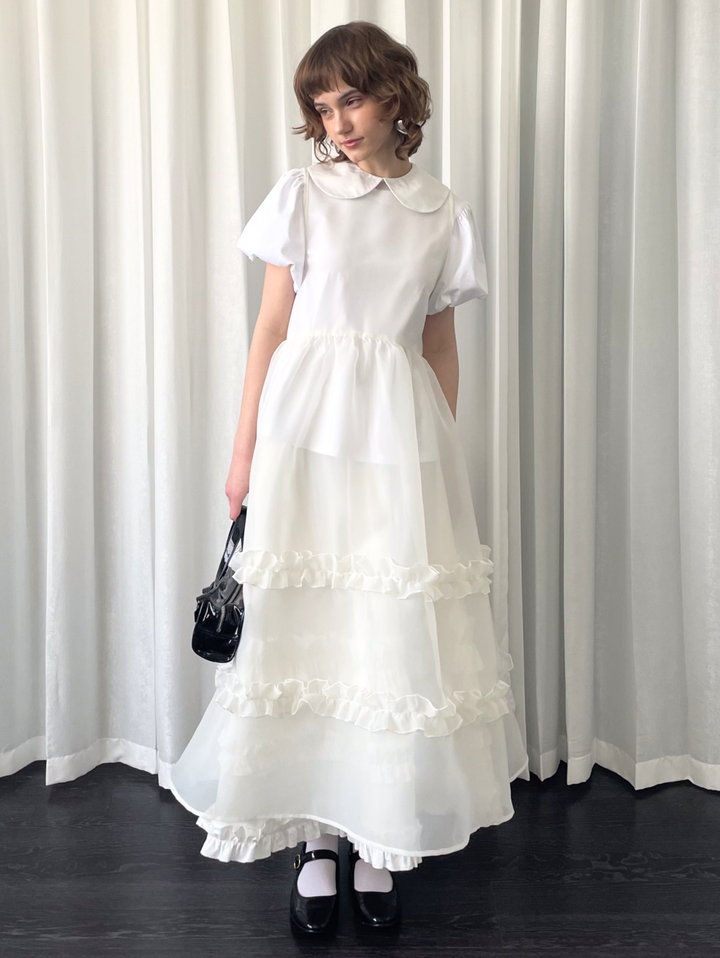 【Loose Smell】Sheer Frill Dress