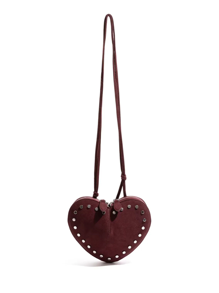 Studded Heart Mini Bag
