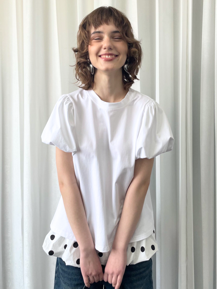 〈Pre Order〉【Loose Smell】Balloon Sleeve Design Tee