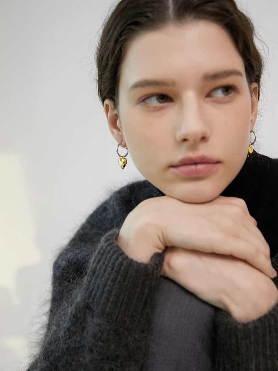 【EGO ACC】Heart Drop Hoop Pierce