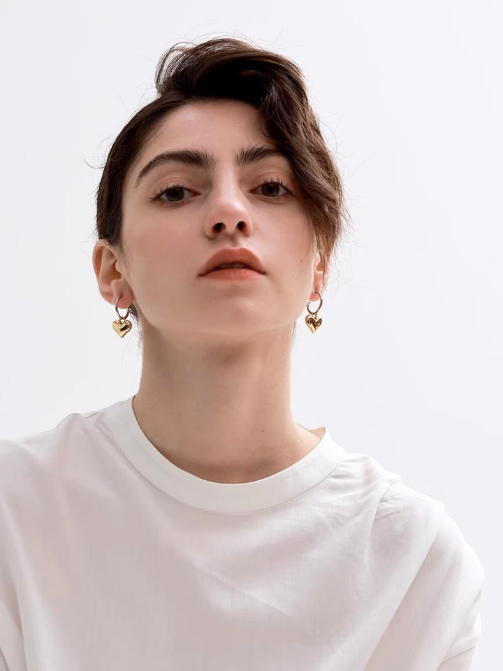 【EGO ACC】Heart Drop Hoop Pierce