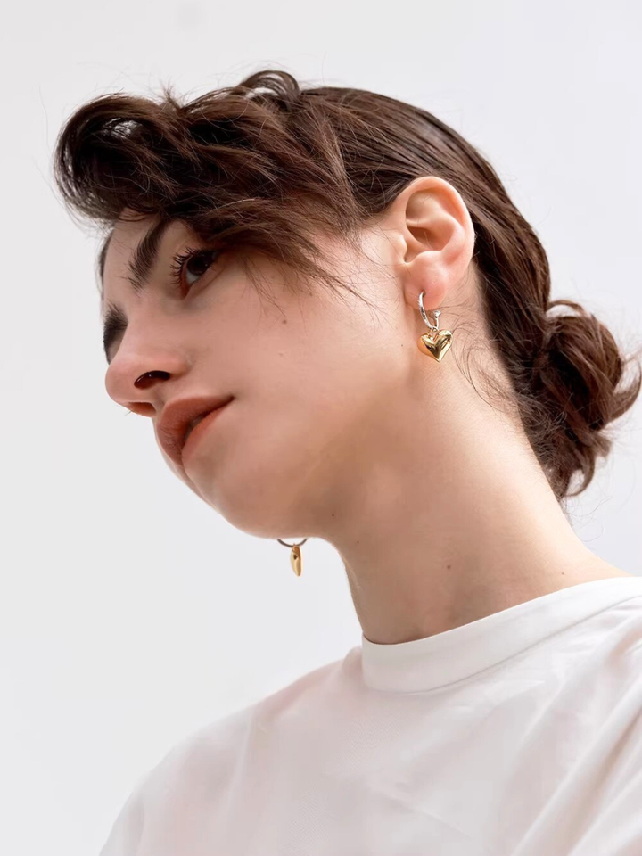 【EGO ACC】Heart Drop Hoop Pierce