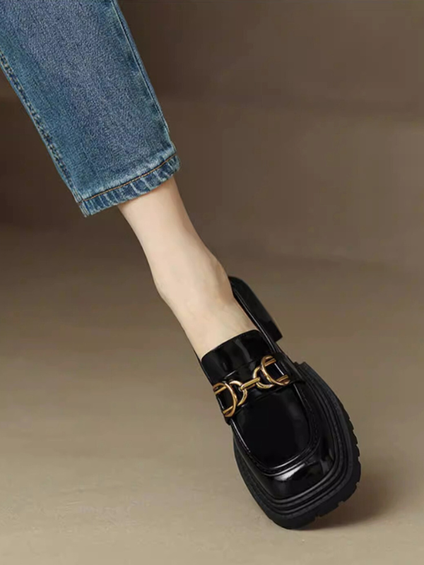 Gold Chain Chunky Loafers