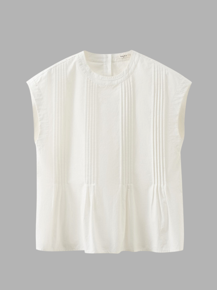 Pintuck Peplum Blouse