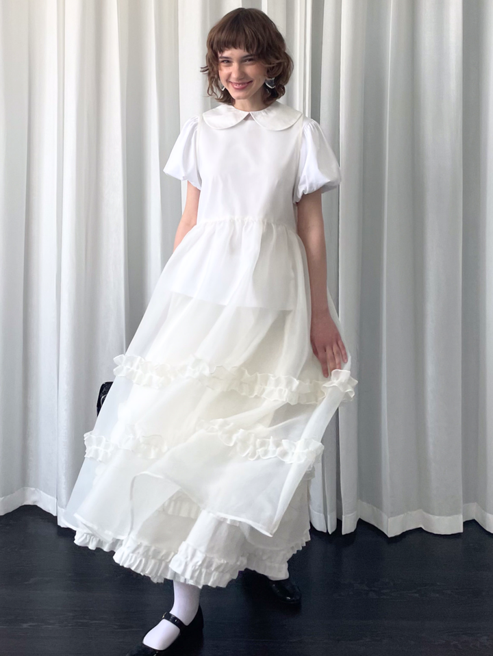 【Loose Smell】Sheer Frill Dress