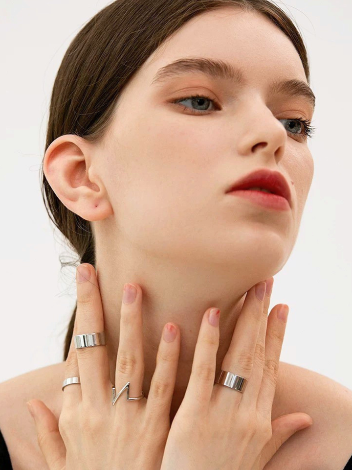 【EGO ACC】Plain Narrow Ring / Plain Wide Ring / Lightning Design Ring