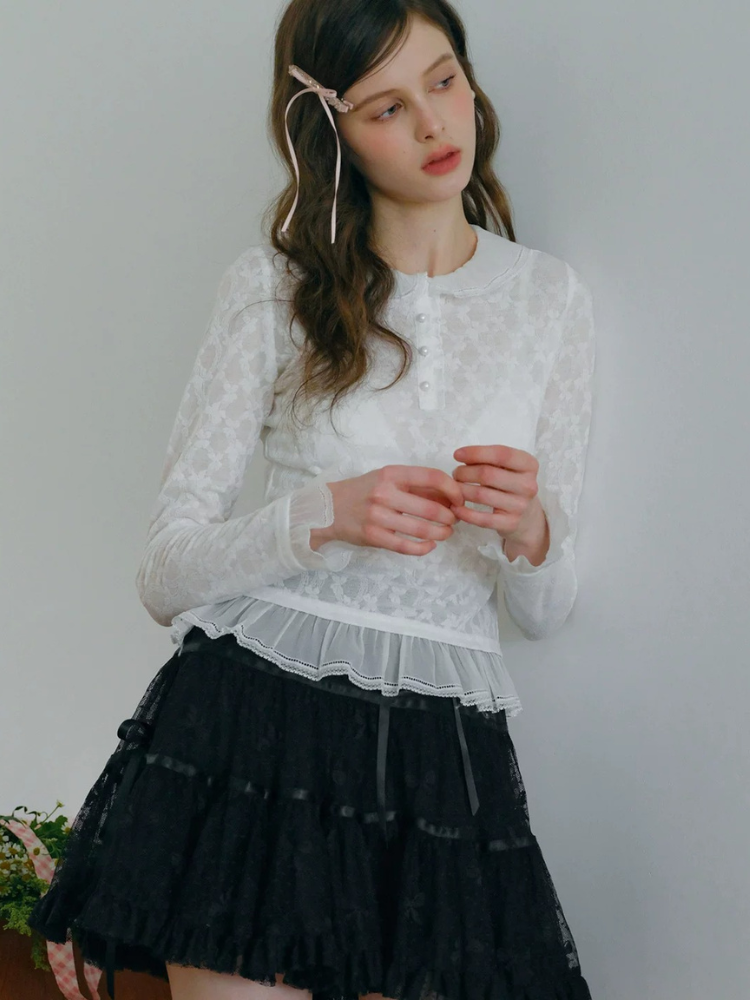 Textured Jacquard Knit Top