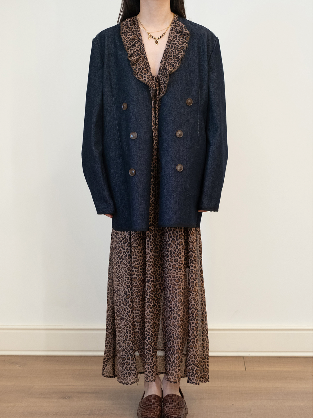 Sheer Ruffle Maxi Dress