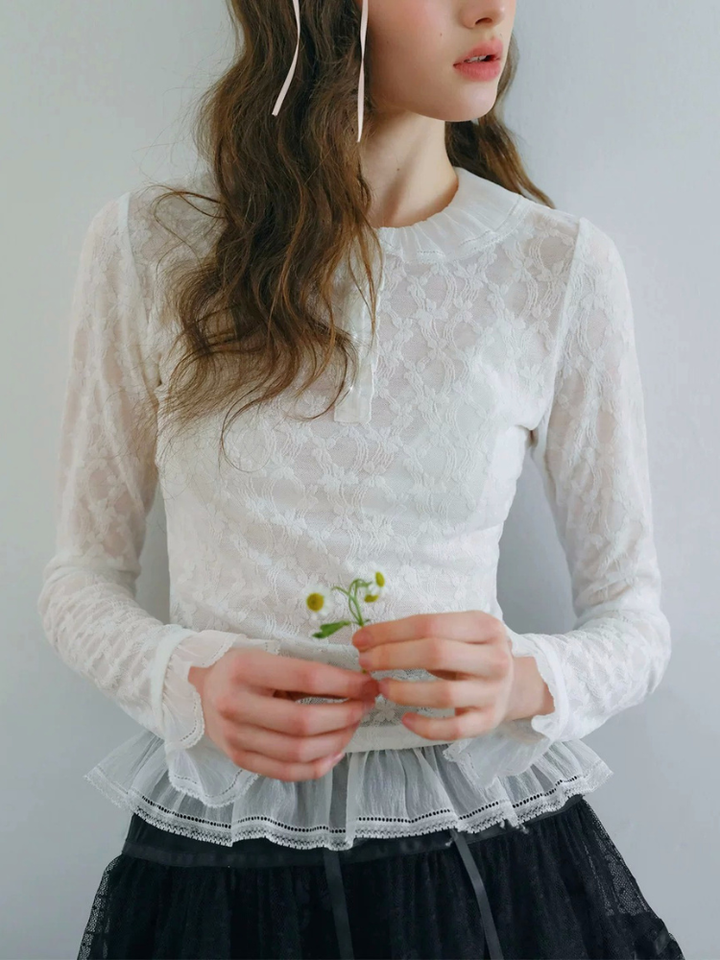 Textured Jacquard Knit Top