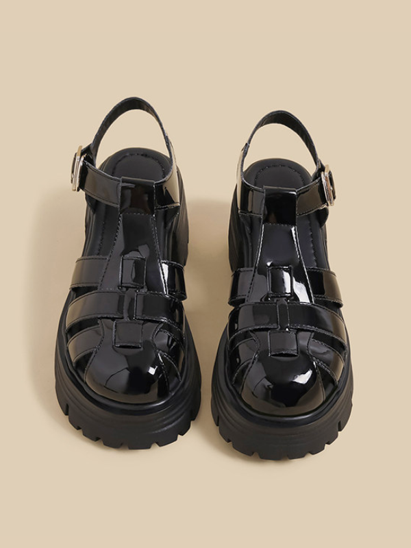 Patent Platform Ghurka Sandals（22.0cm〜）