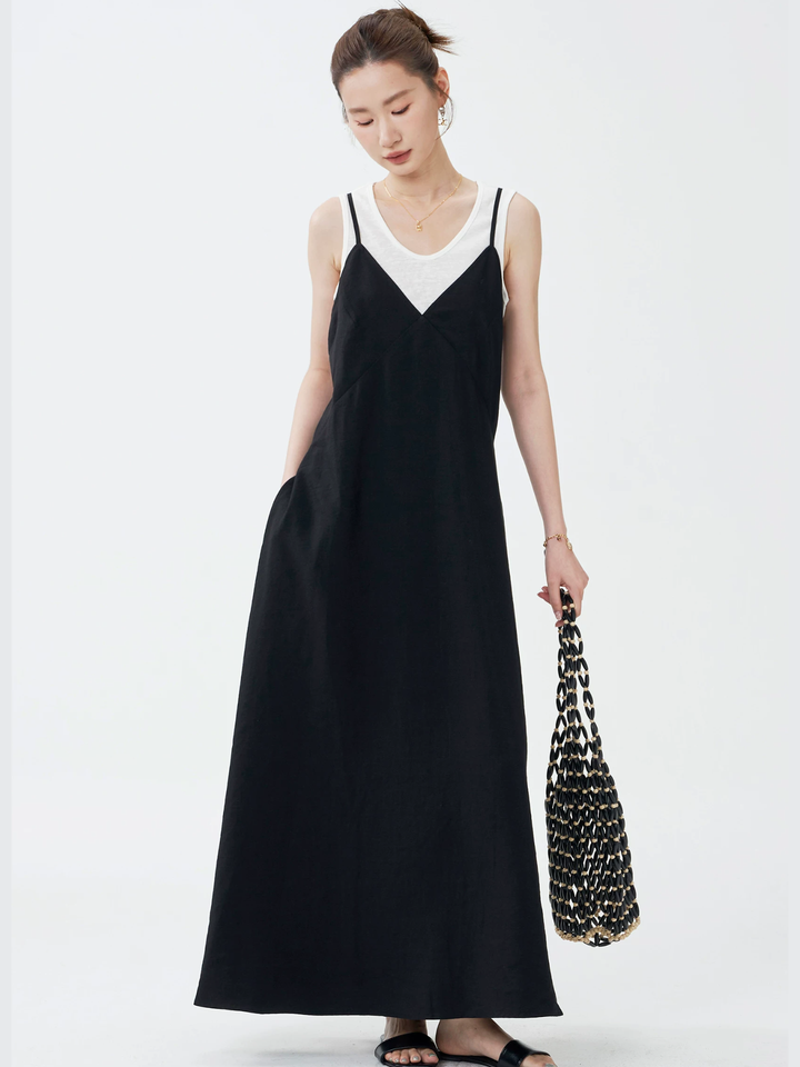 Open Back Cami Dress & Tank Top Set