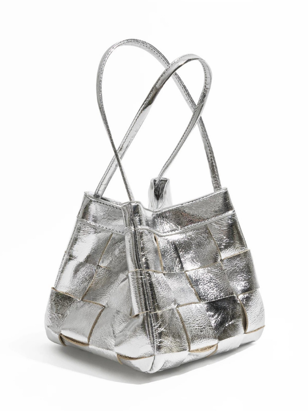3way metallic Weave Mini Bag
