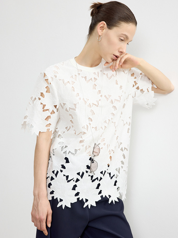 Floral Cutwork Lace Top