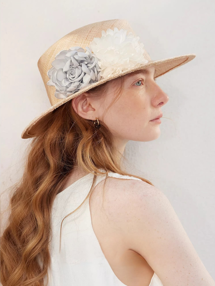Flower Design Straw Hat