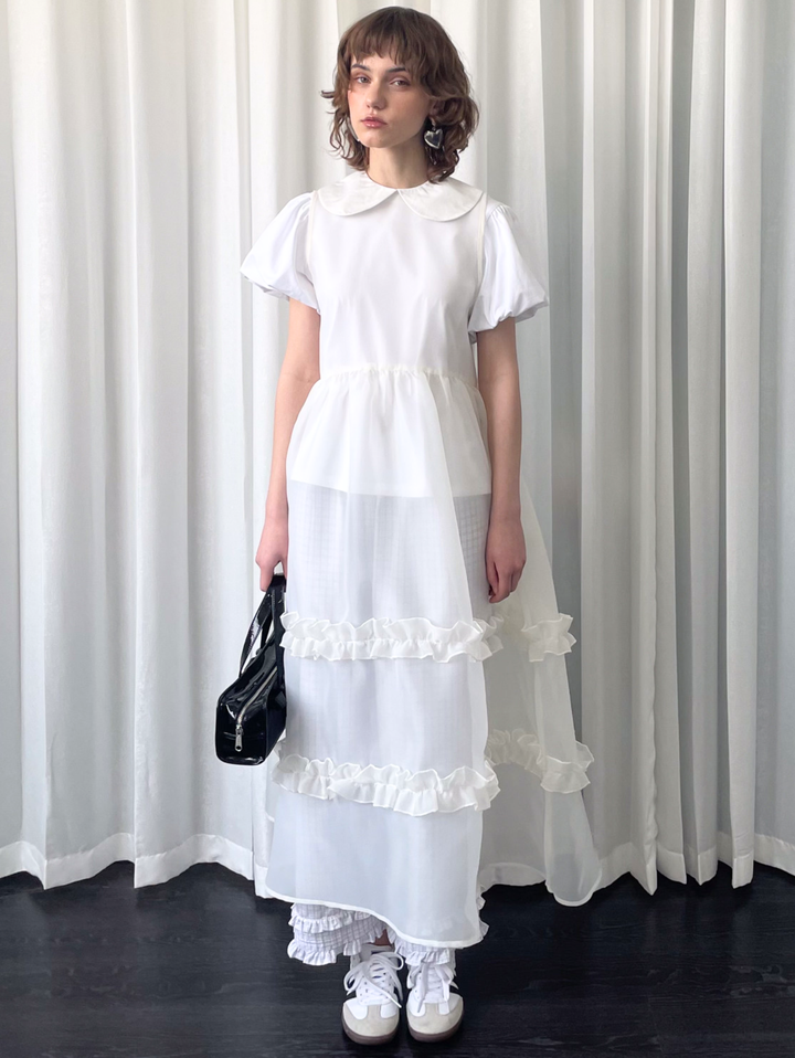 【Loose Smell】Sheer Frill Dress