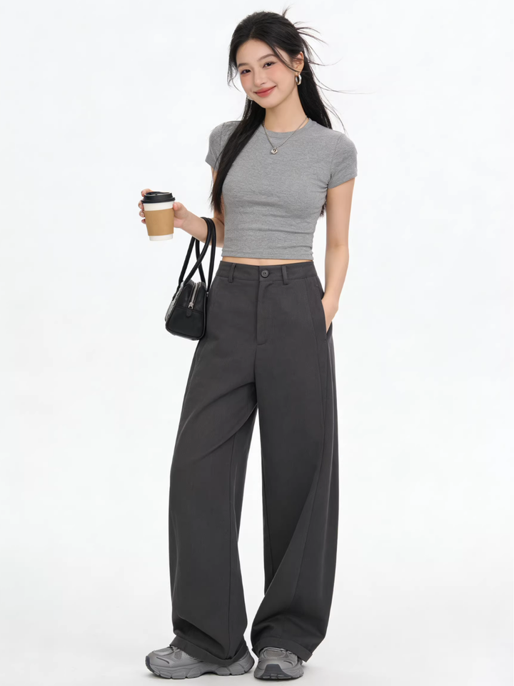Front Seam Wide Pants