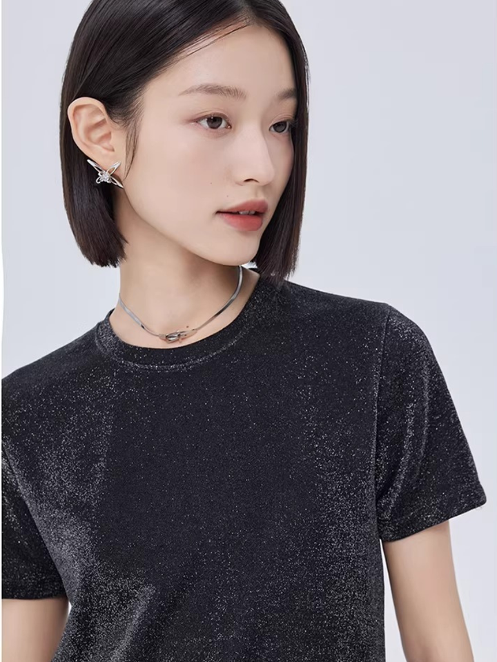 Shimmer Velvet T-Shirt
