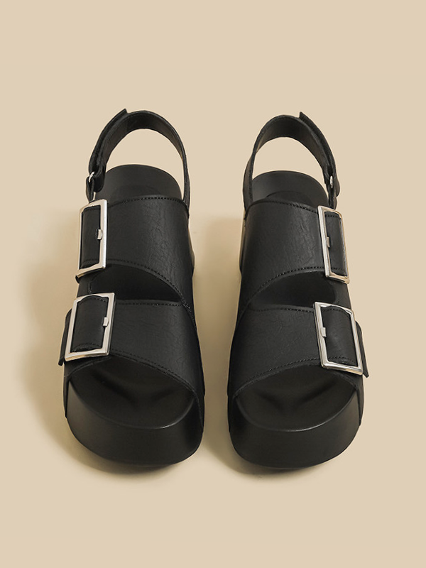 Double Buckle Platform Sandals（〜25.0cm）