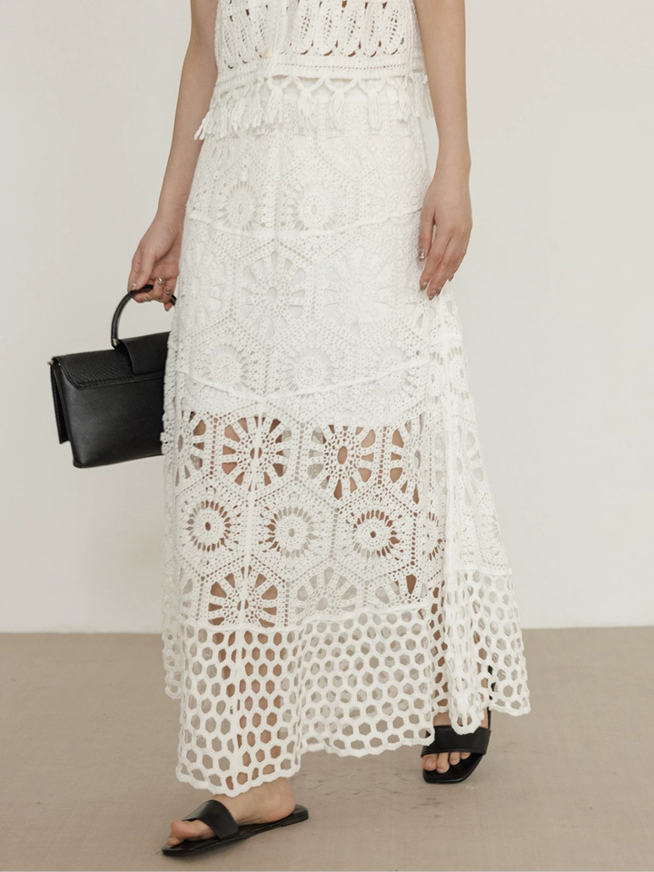 Crochet Panel Lace Skirt
