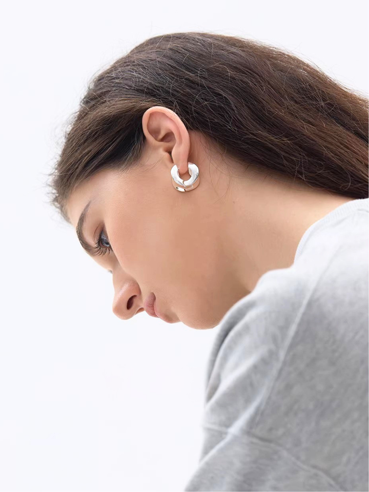 【EGO ACC】Sculpted Volume Hoop Pierce
