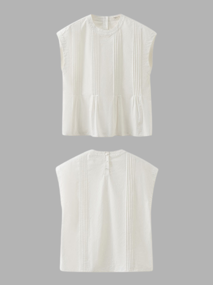 Pintuck Peplum Blouse