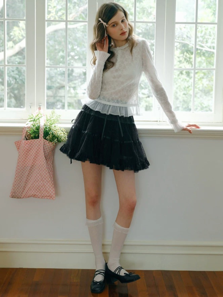 Textured Jacquard Knit Top