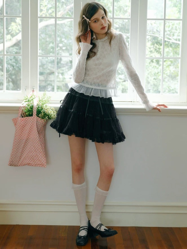 Textured Jacquard Knit Top