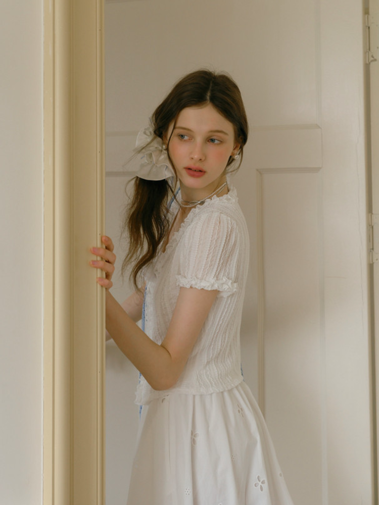 Rose Frill Top
