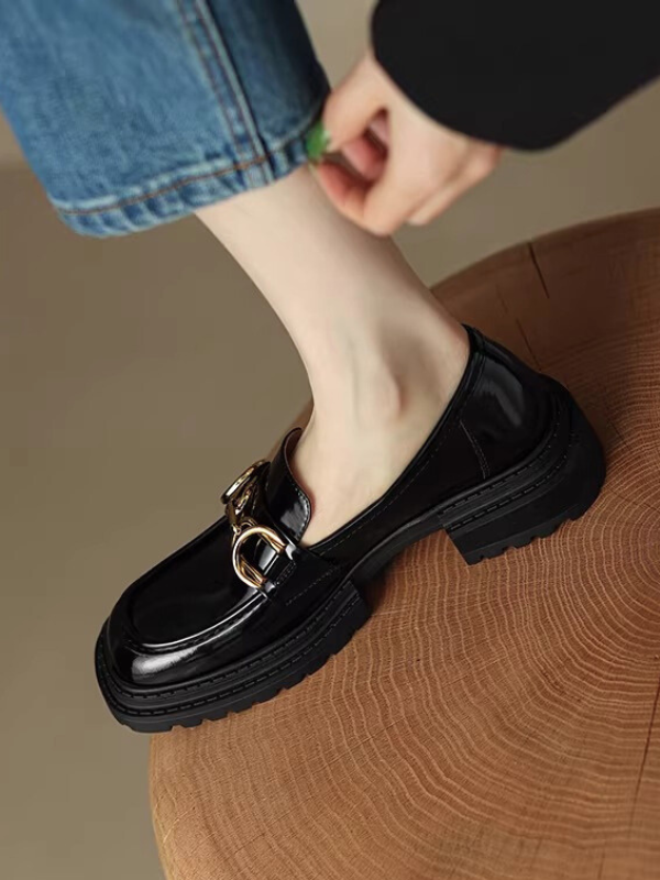 Gold Chain Chunky Loafers