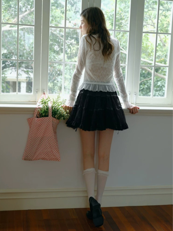Textured Jacquard Knit Top