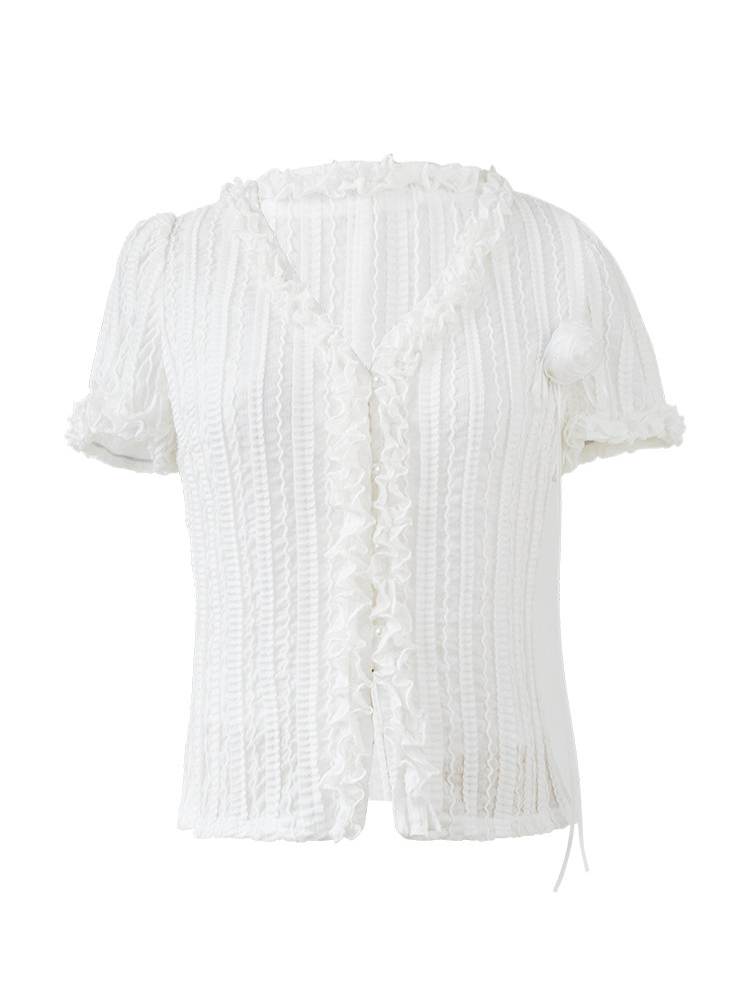 Rose Frill Top