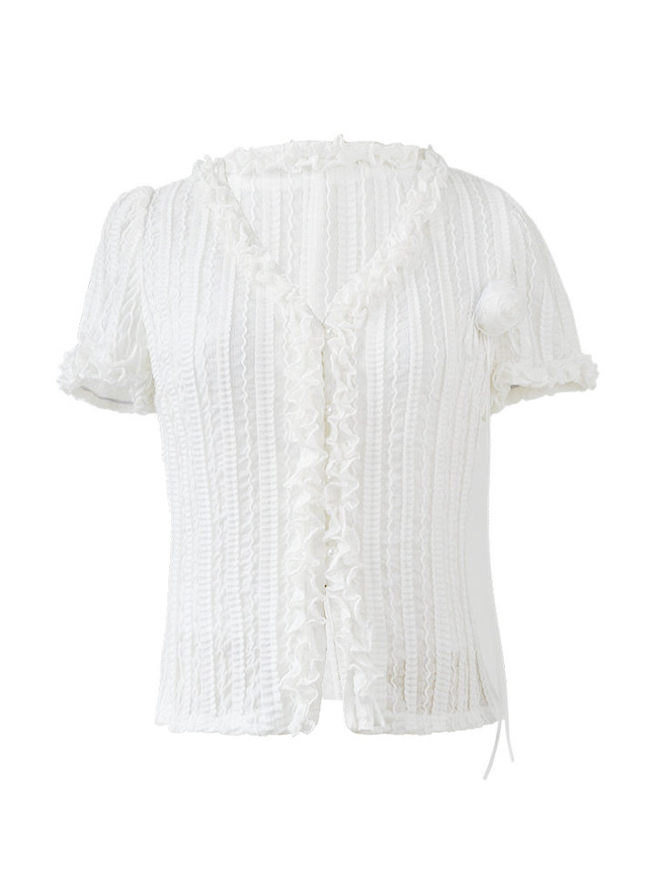 Rose Frill Top