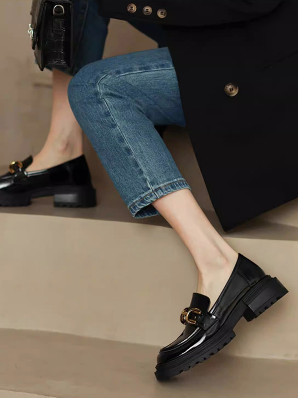 Gold Chain Chunky Loafers