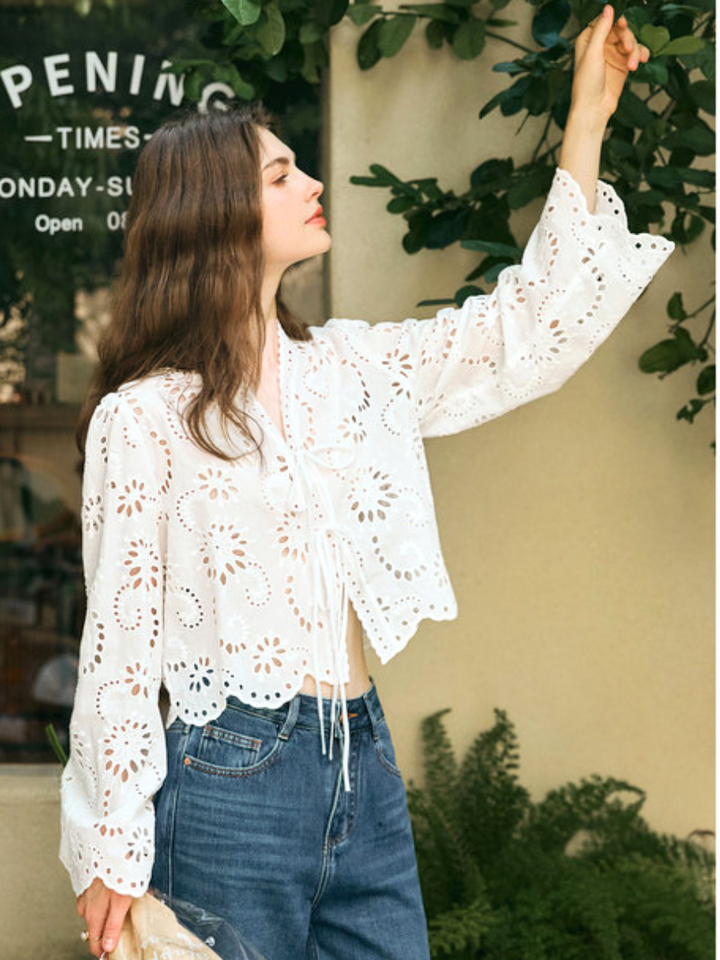 Bloom Eyelet Lace Blouse