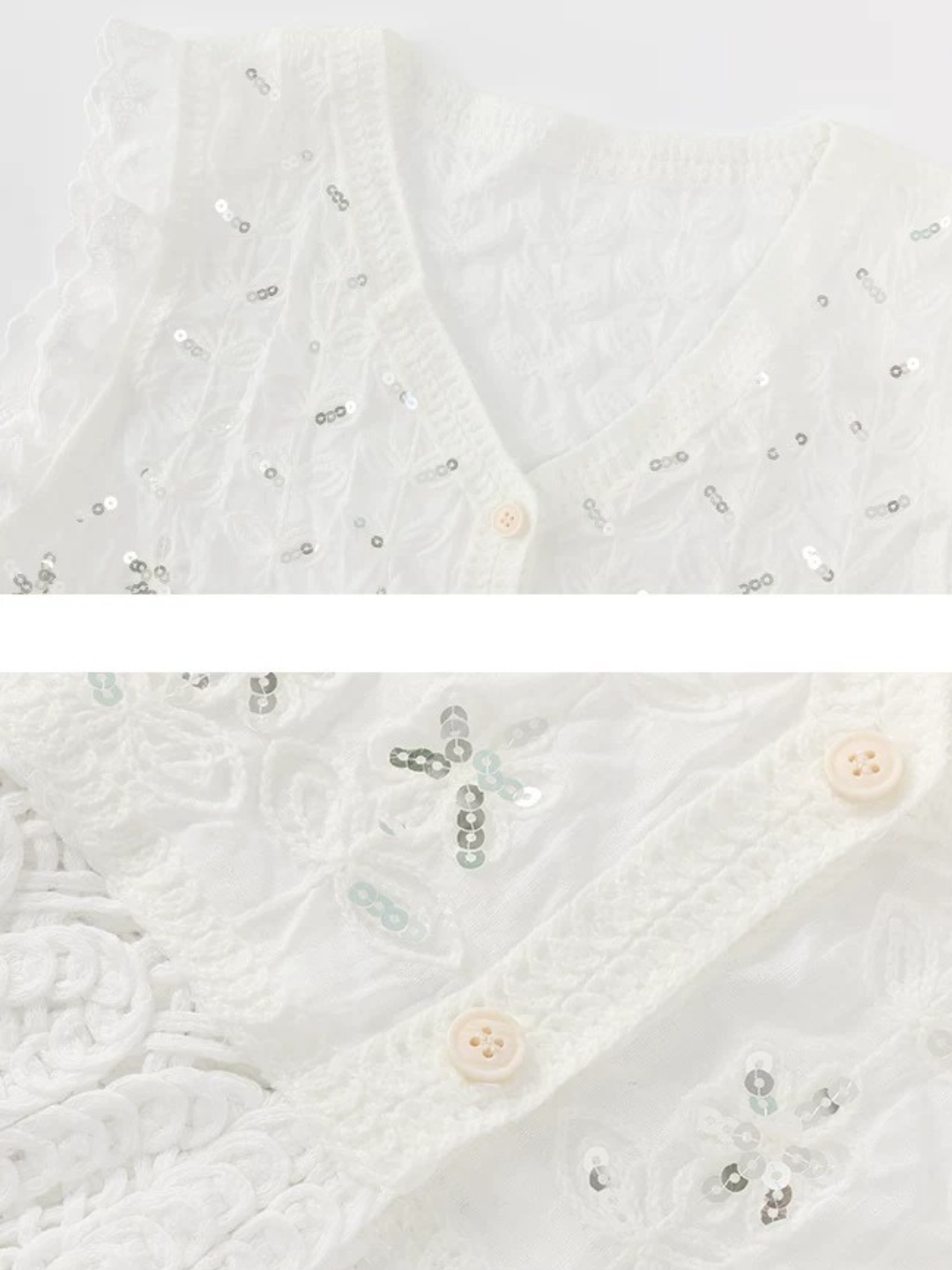 〈Pre order〉Sequin Crochet Lace Top