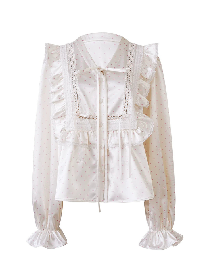 Satin Frill Detail Blouse