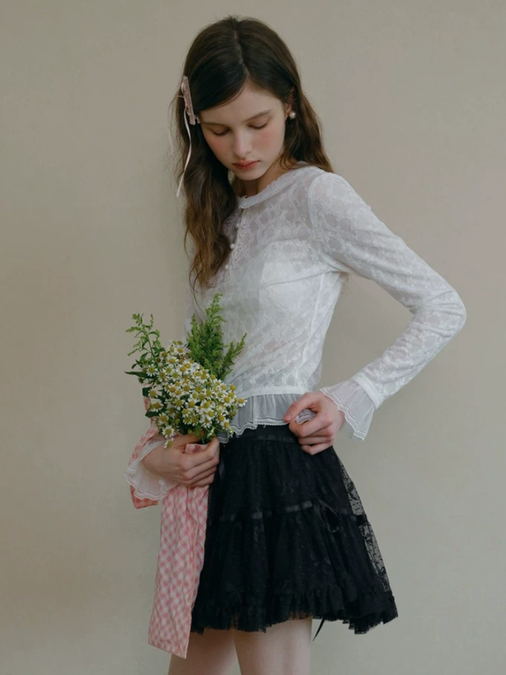 Textured Jacquard Knit Top
