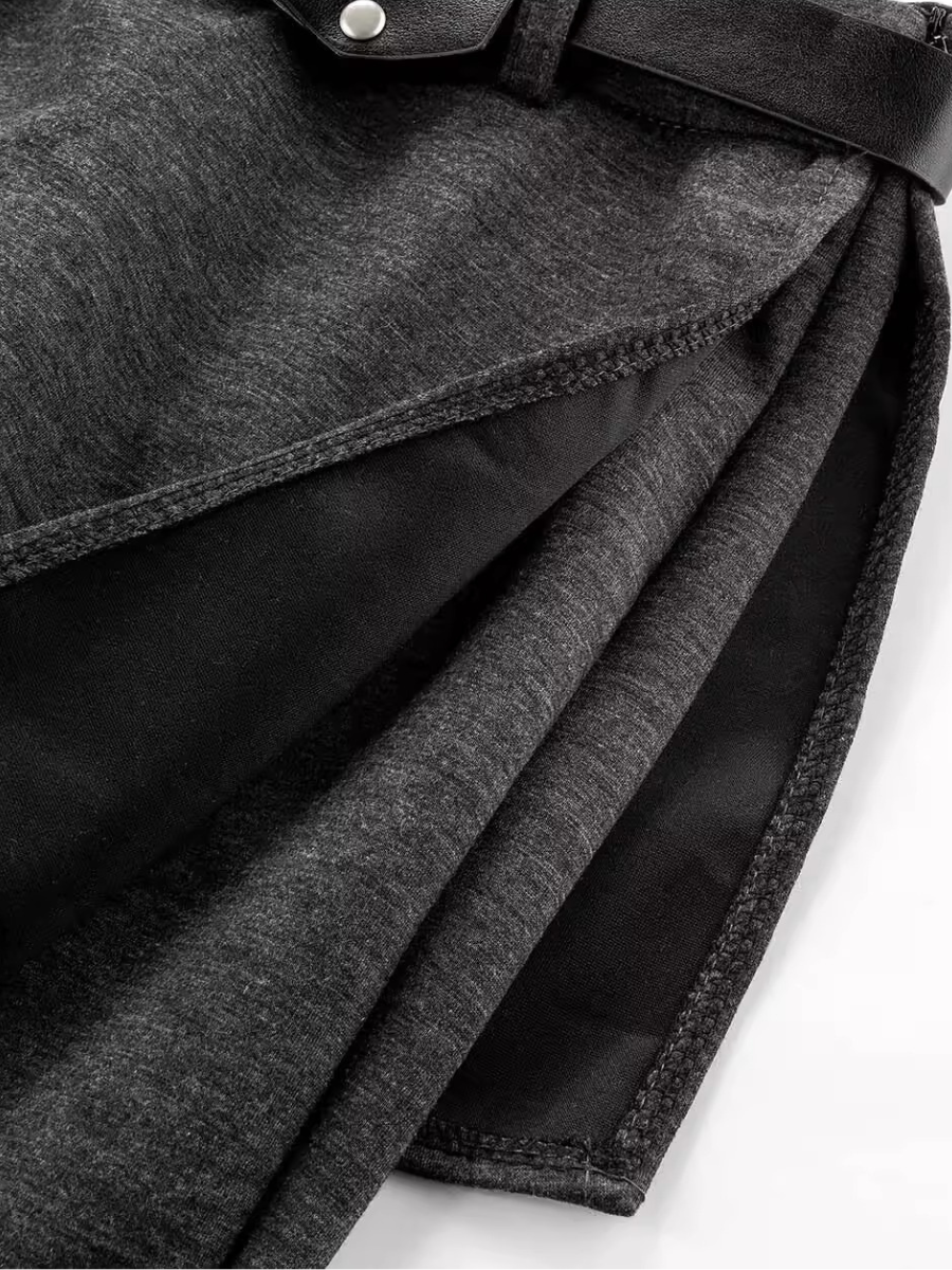 Layered Skirt Flare Pants
