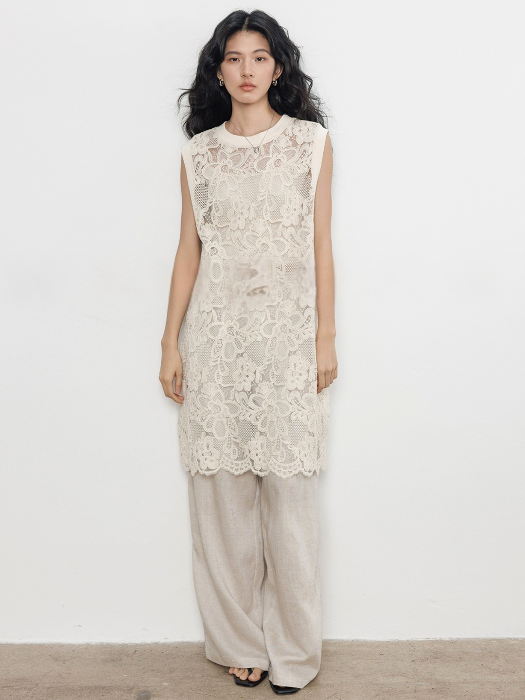 Floral Lace Layered Dress