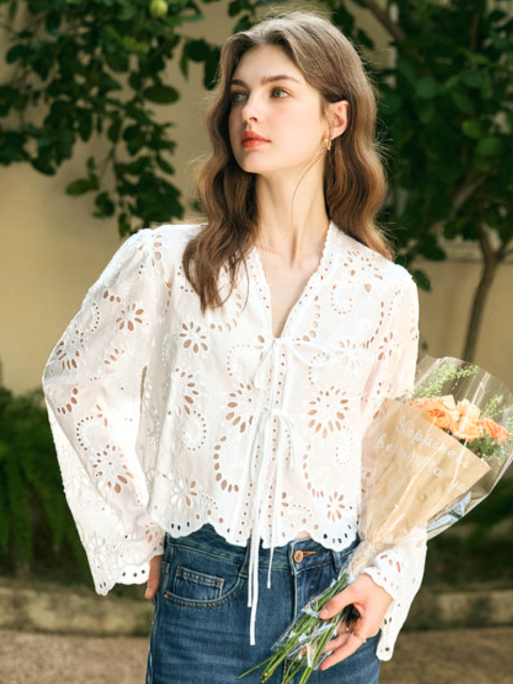 Bloom Eyelet Lace Blouse