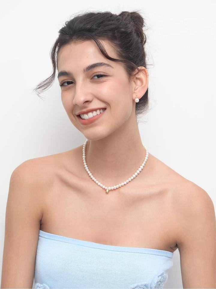 【EGO ACC】Teardrop Accent Freshwater Pearl Necklace