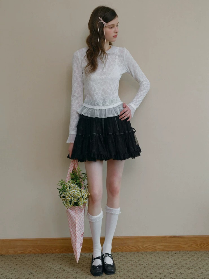 Textured Jacquard Knit Top